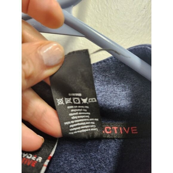 Spyder Active Mens Top Size XXL Navy Blue ProW B 1/4 Zip Long Sleeve Pullover - Picture 6 of 9